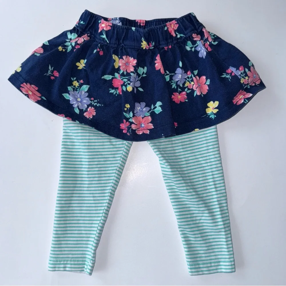 Lot of 04 Baby Girl 12 Month Leggings Pants Stretch Carter’s And Granimals